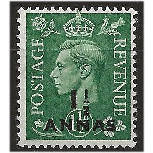 BPO in Eastern Arabia 1950 SG37 1 1/2a on 1 1/2d Pale Green Unmounted Mint . ..
