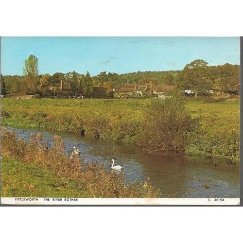 Fittleworth, W Sussex - River Rother - Judges postcard c.1970s