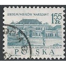 Mi 1603 (ʘ): 1 Zl. 55 greenish blue 700th Ann. of Warsaw, comb perf. 11¾:11½