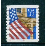 Used 2913 32c U.S. Flag Over Porch Fine CNS 33333 W0862