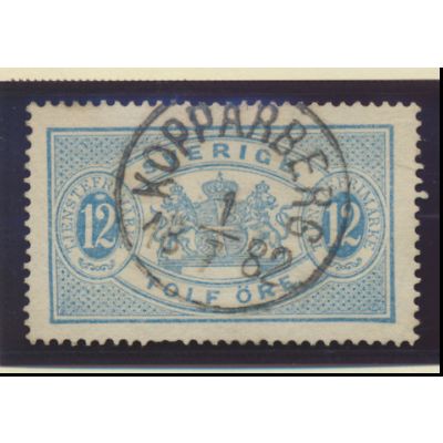 Sweden Stamp Scott #O6, Used, Kopparberg 1882 Cancel