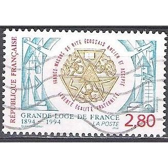 France 1994 Michel 3057 O Cote (2008) 1.00 € 100 Ans Grande Loge de France