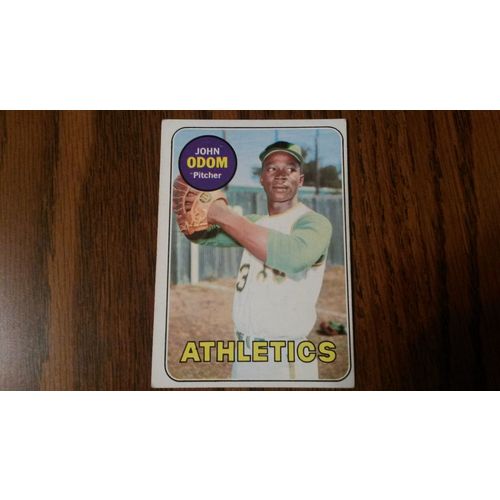 1969 Topps Card # 195 John Odom Very Good (3) Oakland Athletics