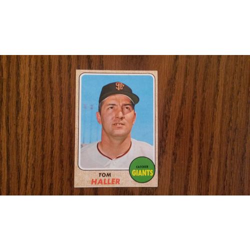 1968 Topps Card # 185 Tom Haller Good (2) San Francisco Giants