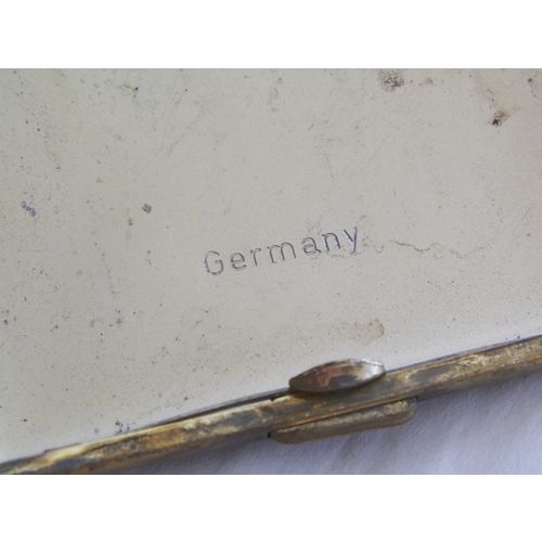 VINTAGE GERMAN BROWN LEATHER BOUND CIGARRETTE CASE