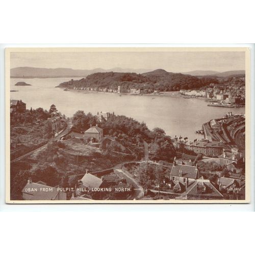 Oban from Pulpit Hill Looking North Argyllshire Postcard B912