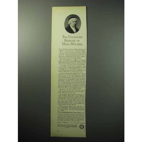 1958 U.S. Savings Bonds Ad - Maria Mitchell