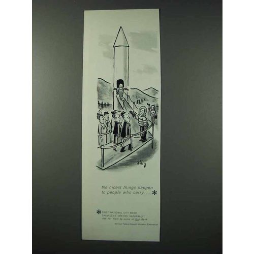 1961 First National Travelers Checks Ad - Nicest Things