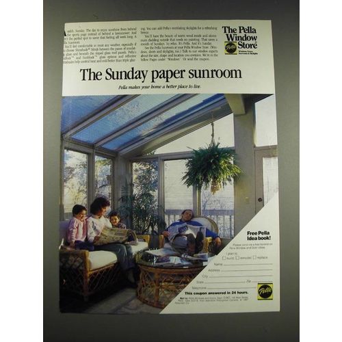 1987 Pella Windows Ad - The Sunday Paper Sunroom