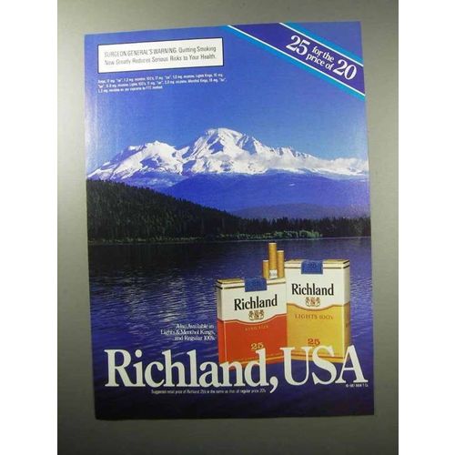 1987 Richland Cigarettes Ad