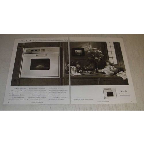 1989 Creda Combination Circulaire Oven Ad - Where Beef Wellington and microwave