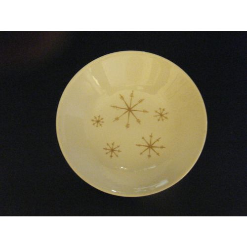 Vintage Mid Century Modern Royal Ironstone China Star Glow Berry Dessert Bowl