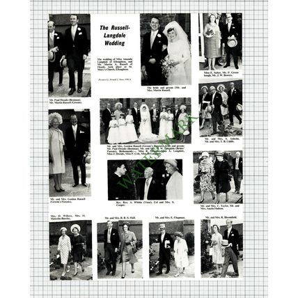 Amanda Langdale Elloughton Martin Russell Hessle Wedding Drasdo - 1967 Cutting