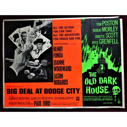 OLD DARK HOUSE / Big Deal At Dodge City (1963) original UK Quad ***Tom Poston***