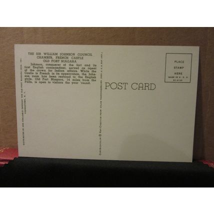 CASTLE CHAMBER, OLD FORT NIAGARA, YOUNGSTOWN, NEW YORK STATE unused postcard =
