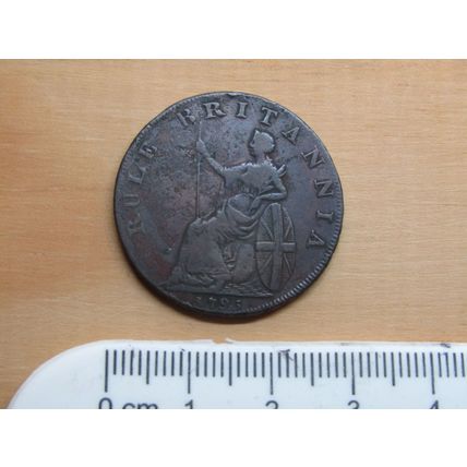 1795 Hampshire Emsworth John Stride Halfpenny Token (e27)