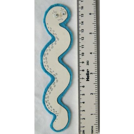 Vintage: blue felt snake bookmark