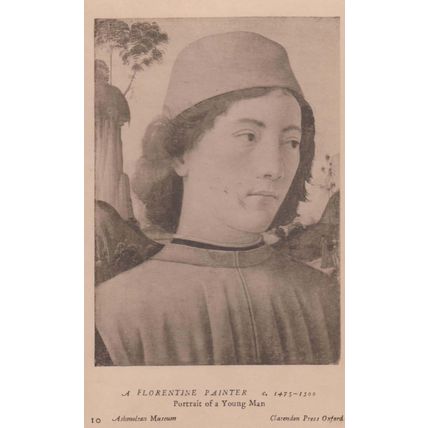 Florentine Portrait Of A Young Man Old Ashmolean Museum Painting Postcard