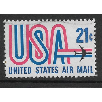 USA 1968 AIR USA AND JET AIRCRAFT 21c RED BLUE & BLACK SG A1351 FINE USED#