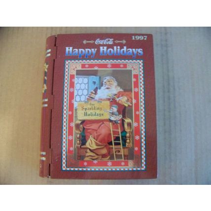 USED!! Vintage!! HAPPY HOLIDAYS Rare Book TIN BOX by Coca Cola 1997, FREE SH!!