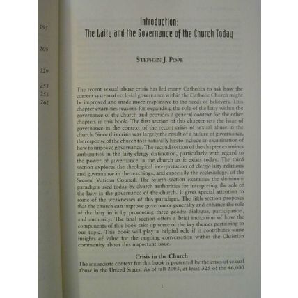 SIGNED COMMON CALLING THE LAITY & GOVERNANCE OF CATHOLIC CHURCH STEPHEN POPE