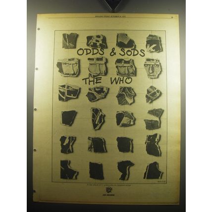 1974 The Who Odds & Sods Album Advertisement