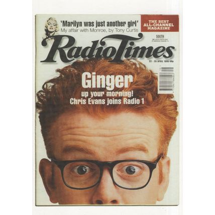 Chris Evans Joins Radio 1 Marilyn Monroe Times Magazine Postcard