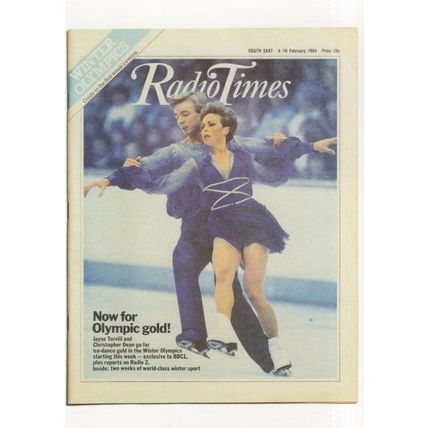 Torvill & Dean Olympic Games Ice Skating 1984 Radio Times Postcard