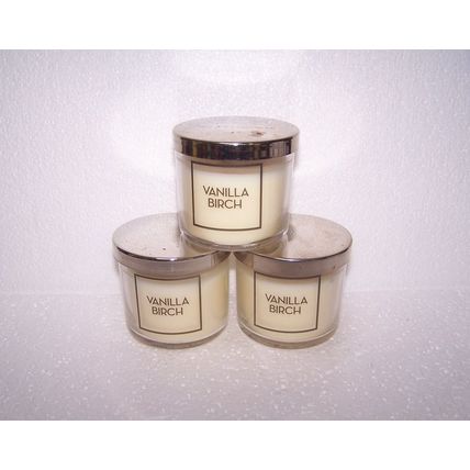 Bath & Body Works Vaniila Birch Jar Candle 4 oz Lot of 3