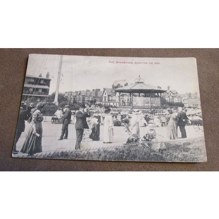 Early fr Postcard - Social Gathering, Bandstand - Clacton on Sea, Essex
