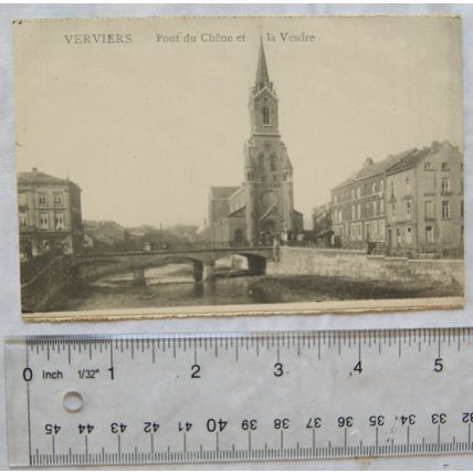 vintage postcard Verviers, Belgium, Pont du Chêne et la Vesdre