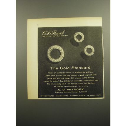 1960 C.D. Peacock Jewelry Ad - The Gold Standard