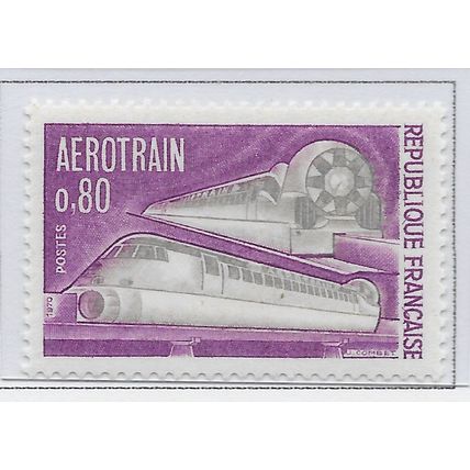 FRANCE 1970 MINT MOUNTED MH RAILWAYS AEROTRAIN MONO RAIL JET FAN PROPELLED