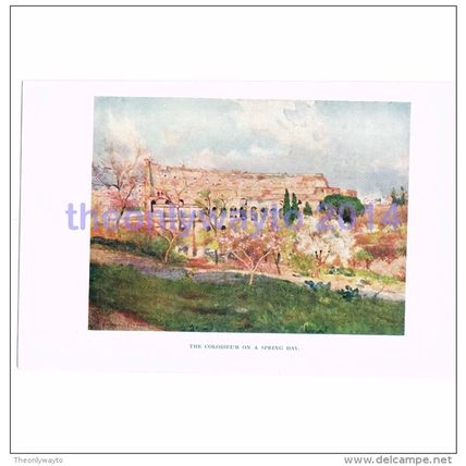 Colosseum on a Spring Day, Rome, Italy, Book Illustration (Print), 1925