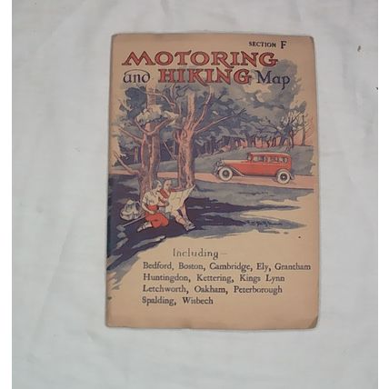 Vintage Motoring and Hiking Map F - Eastern England