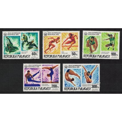 Malagasy Rep. Olympic Games Montreal 5v 1976 CTO SG#338-342 Sc#453-544+C153-C155
