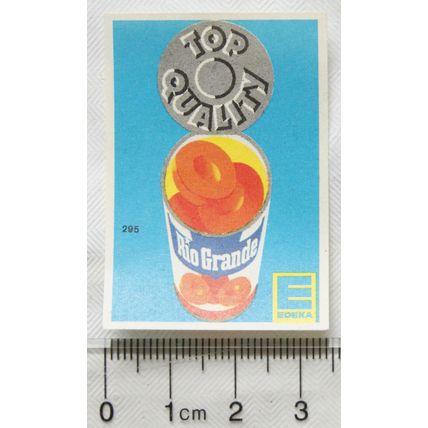 vintage West Germany Matchbox Label - Edeka - Rio Grande Peaches