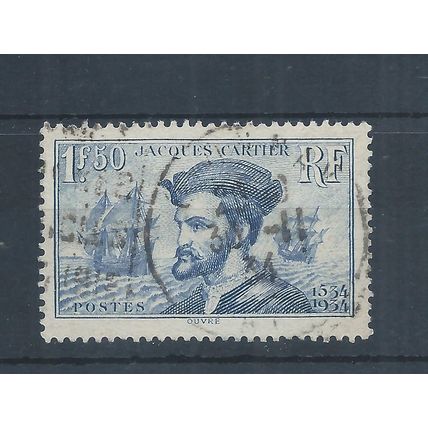 France stamps. 1934 1f50 Jacques Cartier used. SG 522 (AB887)