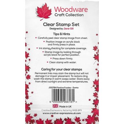 Woodware. Santa Stamp Set. Stamping Cardmaking Scrapbooking Crafts