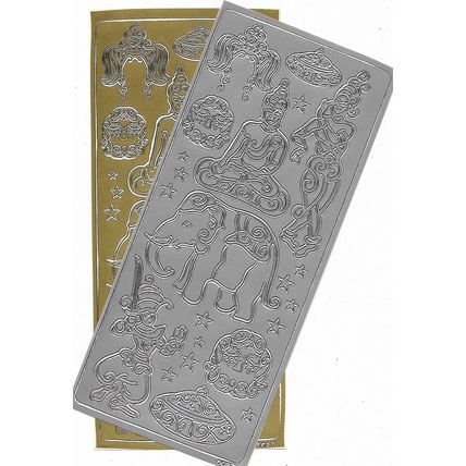 Peel Off Sticker Sheet. Asian. Choice Of Colour. Cardmaking Scrapbooking