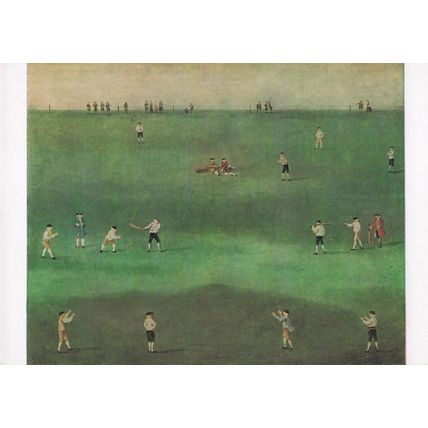 WR Coates The Cricket Match Tate Gallery Painting Postcard