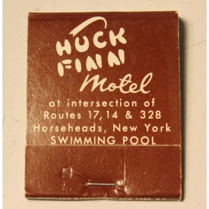 VTG Huck Finn MATCH BOOK Hotel Advertising Motel Horseheads New York NY RT 17