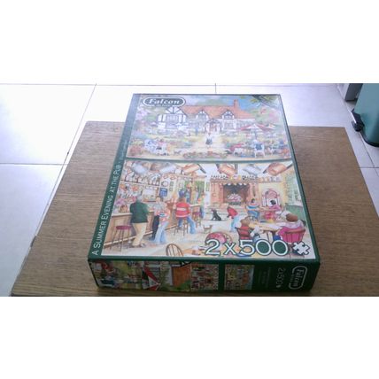 A SUMMER EVENING AT THE PUB Jigsaw Puzzles (2 x 500 Piece) 2019