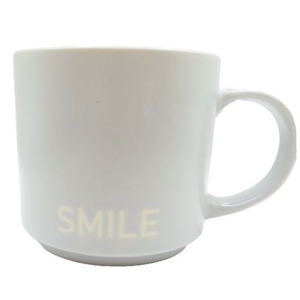 Smile Grey Mug Ceramic 8.5 CM Microwave & Dishwasher Safe Gift Tableware