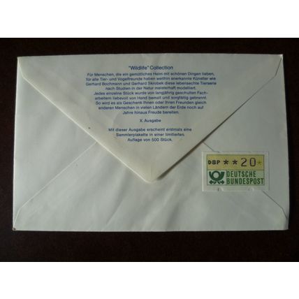 Germany 1986 Goebel bird Humanitarian Relief Funds special event cover 4 stamps