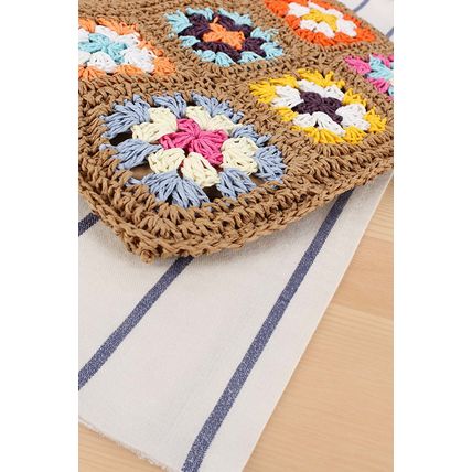 Chestnut Flower Straw Woven Single Shoulder Bag