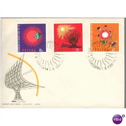Poland FDC 1965 - SG 1584-1589 - International Quiet Sun Year