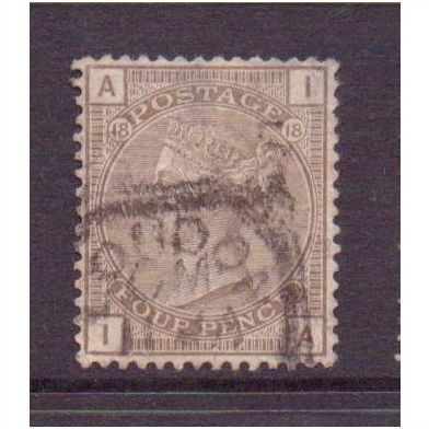 victoria 4d brown plate 18 sg160 used see scan squared circle