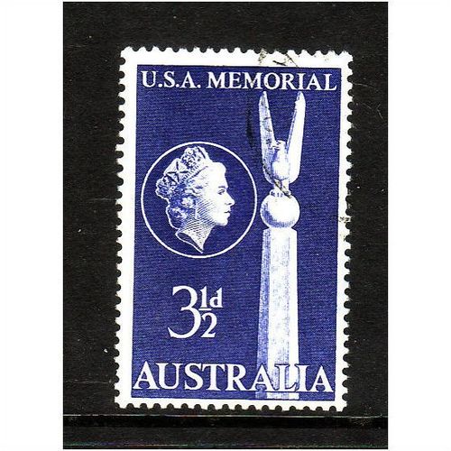 AUSTRALIA 1955 SG 283 3 1/2d AMERICAN MEMORIAL FINE USED
