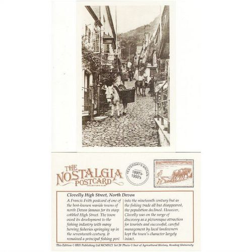 Postcard CLOVELLY High Street Devon Francis Frith Nostalgia